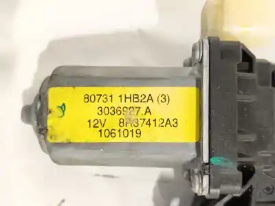 Second-hand car spare part driver left window regulator for nissan note (e12) 1.2 oem iam references 807311hb2a  