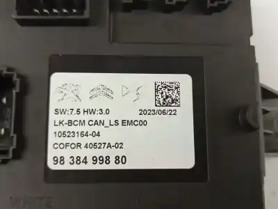 Peça sobressalente para automóvel em segunda mão módulo eletrônico por jeep avenger (j2) electric referências oem iam 9838499880  