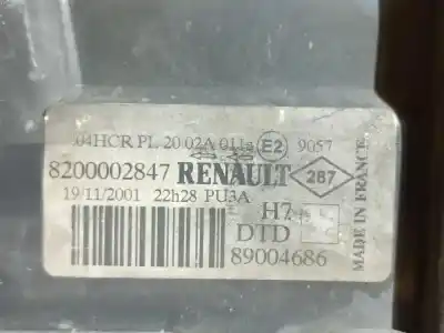 Second-hand car spare part Right Headlight for RENAULT LAGUNA II BG0 Authentique OEM IAM references 8200002847  