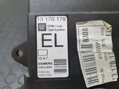 Pezzo di ricambio per auto di seconda mano Quadro Di Chiusura per CORSA VECTRA C BERLINA Comfort Riferimenti OEM IAM 13170178  