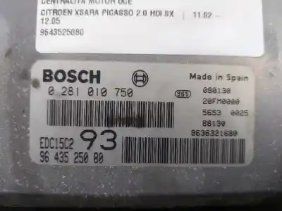Автозапчасти б/у блок управления двигателем за citroen xsara picasso xsara picasso 2.0 hdi ссылки oem iam 9643525080  