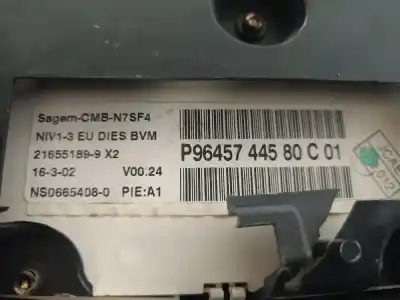 Автозапчастина б/у ПАНЕЛЬ ІНСТРУМЕНТІВ для CITROEN XSARA  Посилання на OEM IAM 9645744580C  21655189