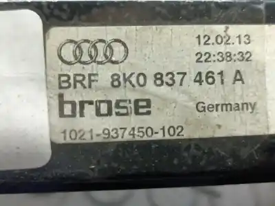 Second-hand car spare part Driver Left Window Regulator for AUDI A4 AVANT (8K5) Básico OEM IAM references 8K0837461A  