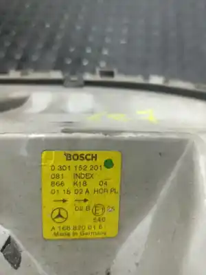 Peça sobressalente para automóvel em segunda mão farol / farolim direito por clase c clase a w168 160 168.033 referências oem iam a1688200161  