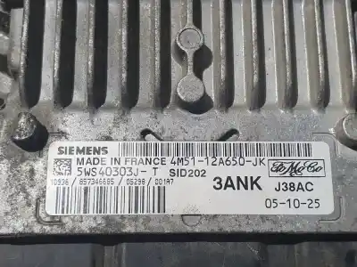 Second-hand car spare part ecu engine control for ford focus berlina (cap) ambiente (d) oem iam references 4m5112a650jk  