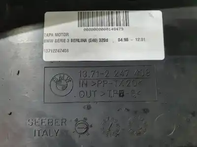 Peça sobressalente para automóvel em segunda mão tampa do motor por bmw serie 3 berlina (e90) 320d referências oem iam 13712247408