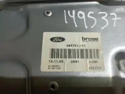 Second-hand car spare part passenger side right window regulator for ford focus berlina (cap) ambiente (d) oem iam references 98475111