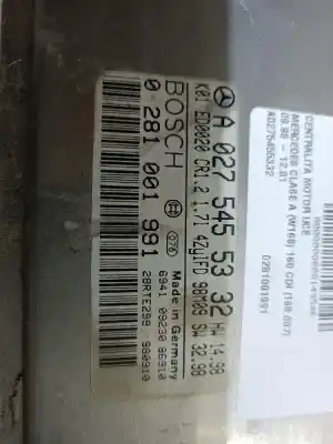 Peça sobressalente para automóvel em segunda mão  por CLASE C CLASE A  Referências OEM IAM A0275455332  0281001991