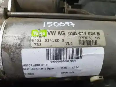 Peça sobressalente para automóvel em segunda mão MOTOR DE ARRANQUE por SEAT LEON  Referências OEM IAM 02A011024B  