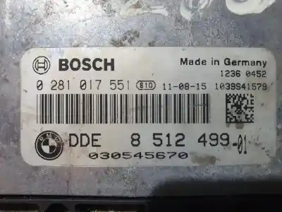 Second-hand car spare part ecu engine control for bmw serie 1 berlina (e81/e87) 118d oem iam references 8512499  