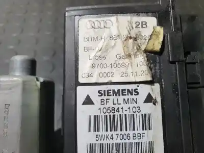 Автозапчастина б/у двигатель переднього правого скла для audi a4 cabriolet (8h) 1.8 t [1.8 ltr. - 120 kw 20v turbo] посилання на oem iam 105841103  