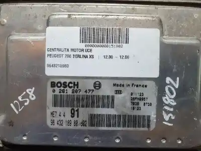 Gebrauchtes Autoersatzteil  zum PEUGEOT 206  OEM-IAM-Referenzen 9643218980  