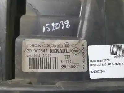 Автозапчастина б/у ліва фара для renault laguna ii bg0 authentique посилання на oem iam 8200002845  