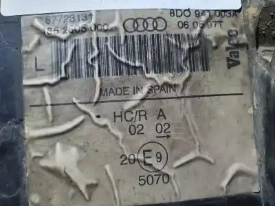 Автозапчасти б/у левая фара за AUDI A4 CABRIOLET (8H) 1.8 T [1.8 Ltr. - 120 kW 20V Turbo] ссылки OEM IAM 8D0941003  