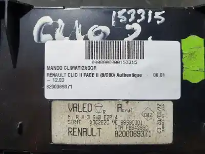 Автозапчастина б/у клімат-контроль для renault clio ii fase ii b cb0 authentique посилання на oem iam 8200069371  