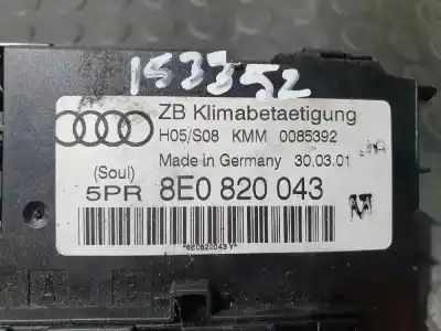 Peça sobressalente para automóvel em segunda mão comando de sofagem (chauffage / ar condicionado) por audi a4 01 2.5 tdi - nº5559-059906461d referências oem iam 8e0820043