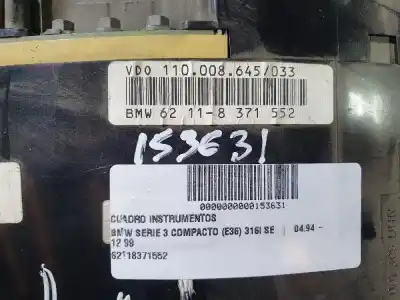 Peça sobressalente para automóvel em segunda mão  por BMW SERIE 3  Referências OEM IAM 8371552  62118371552