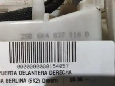 Peça sobressalente para automóvel em segunda mão fechadura da porta dianteira direita por seat cordoba berlina (6k2) stella referências oem iam 6k4837016