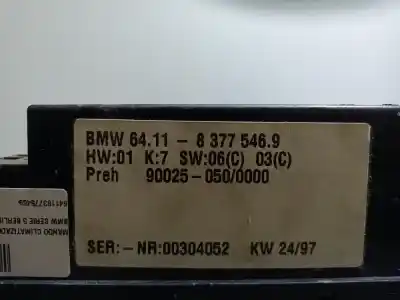 Peça sobressalente para automóvel em segunda mão comando de sofagem (chauffage / ar condicionado) por bmw serie 5 berlina (e39) 525tds referências oem iam 641183775469