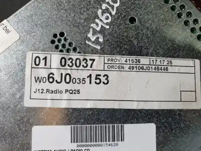 Peça sobressalente para automóvel em segunda mão sistema de áudio / rádio cd por seat ibiza (6j5) ecomotive referências oem iam 6j0035153