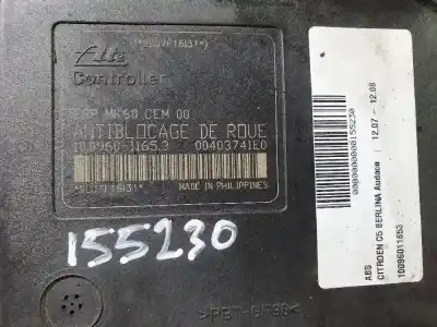 Pezzo di ricambio per auto di seconda mano abs per citroen c5 berlina audace riferimenti oem iam 9659770580
