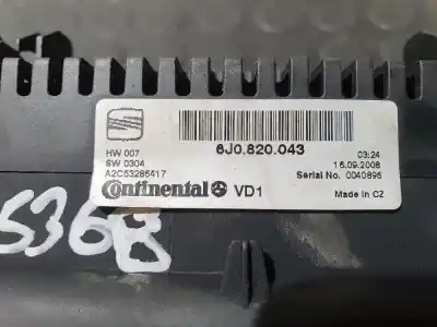 Peça sobressalente para automóvel em segunda mão comando de sofagem (chauffage / ar condicionado) por seat ibiza sc (6j1) reference referências oem iam 6j0820043  