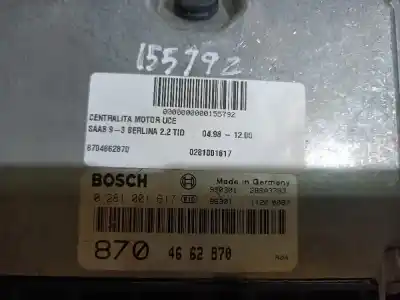 Second-hand car spare part ecu engine control for saab 93 2.2 tid oem iam references 8704662870