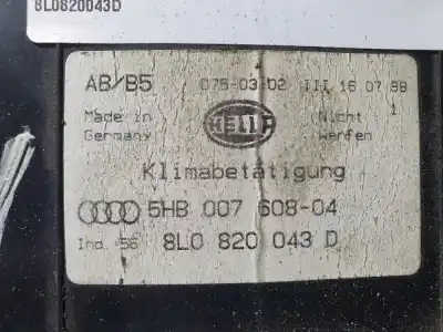 Second-hand car spare part climate control for audi a4 avant (b5) 1.9 tdi quattro oem iam references 8l0820043d  