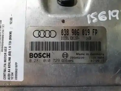 Pezzo di ricambio per auto di seconda mano Centralina Motore per AUDI A4 AVANT (B5) 1.9 TDI Quattro Riferimenti OEM IAM 038906019FP  0281010729