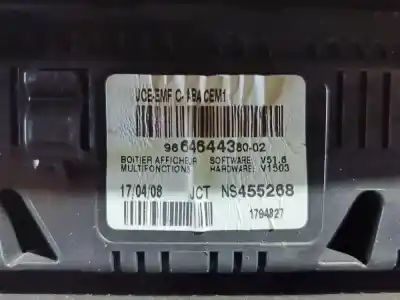Second-hand car spare part multifunction display for citroen c4 berlina sx oem iam references 966464438002
