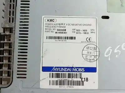 Second-hand car spare part audio system / radio cd for kia sorento 2.5 crdi concept oem iam references 961403e301