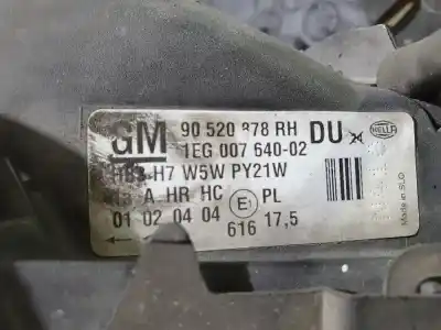 Tweedehands auto-onderdeel rechts koplamp voor opel astra g caravan g-z16xe oem iam-referenties 90520878