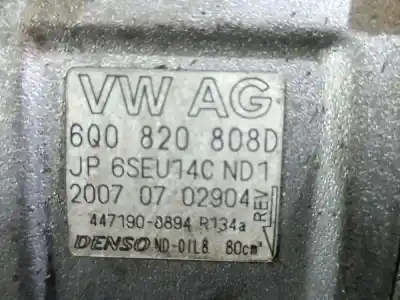 Peça sobressalente para automóvel em segunda mão compressor de ar condicionado a/a a/c por seat ibiza (6l1) 1.4 tdi cat (bnm) referências oem iam 6q0820808d
