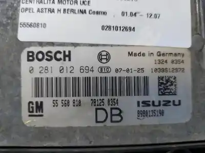Автозапчастина б/у ебу контролер двигуна для opel astra h gtc h berlina cosmo посилання на oem iam 55560810  0281012694