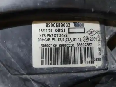 Second-hand car spare part Right Headlight for RENAULT KANGOO (F/KC0) 1.5 dCi Diesel OEM IAM references 8200589033  