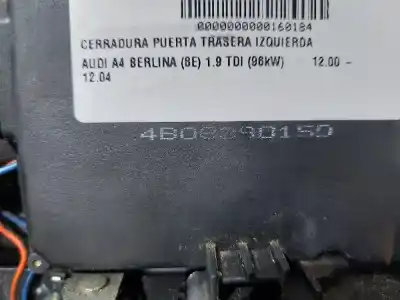 Peça sobressalente para automóvel em segunda mão Fechadura Da Porta Traseira Esquerda por AUDI A4 AVANT (B5) 1.9 TDI Quattro Referências OEM IAM    Peça sobressalente para automóvel em segunda mão Fechadura Da Porta Traseira Esquerda por AUDI A4 AVANT (B5) 1.9 TDI Quattro Referências OEM IAM