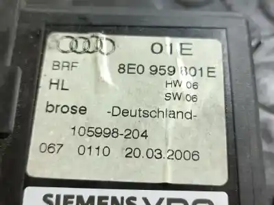 Peça sobressalente para automóvel em segunda mão elevador de vidros traseiro esquerdo por audi a4 01 2.5 tdi - nº5559-059906461d referências oem iam 8e0959801e