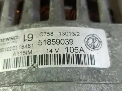 Second-hand car spare part ALTERNATOR for FIAT 500  OEM IAM references MS1022118481  51859039