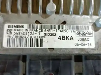 Second-hand car spare part ecu engine control for ford focus berlina (cap) ambiente (d) oem iam references 6m5112a650ya  