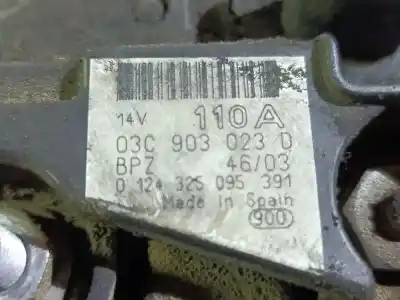 Автозапчастина б/у генератор для audi a3 (8p) 1.6 fsi ambiente 116 cv / 85 kw посилання на oem iam 03c903023d  325095391