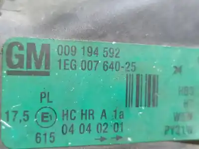 Second-hand car spare part left headlight for corsa astra g berlina club oem iam references 1eg007640  009194592