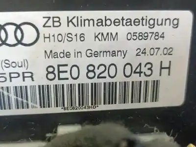 Second-hand car spare part climate control for audi a4 avant b8 2.0 136 cv oem iam references 8e0820043h  