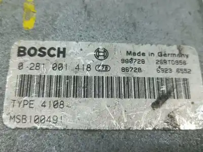 Peça sobressalente para automóvel em segunda mão Centralina De Motor Uce por MG ROVER SERIE 400 (XW) 1.4 16V Referências OEM IAM 0281001418  