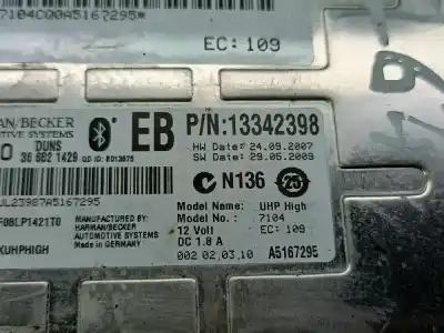 Second-hand car spare part electronic module for corsa astra j lim enjoy oem iam references 13342398  