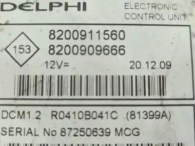 Second-hand car spare part ecu engine control for renault clio iii grandtour 1.5 dci diesel cat oem iam references 8200911560  87250639