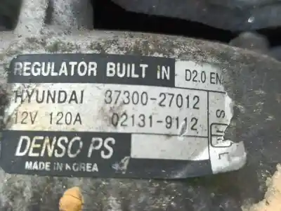 Pezzo di ricambio per auto di seconda mano alternatore per kia carens 2.0 crdi lx monovolumen riferimenti oem iam 3730027012  021319112