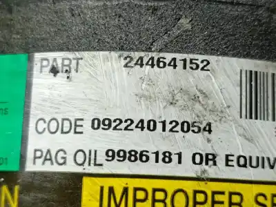 Peça sobressalente para automóvel em segunda mão compressor de ar condicionado a/a a/c por opel zafira a zafira a referências oem iam 24464152  