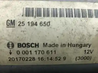Second-hand car spare part starter motor for opel corsa e gasolina 2015 5p oem iam references 25194650  