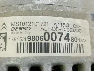 Автозапчасти б/у ГЕНЕРАТОР за CITROEN C3 II  ссылки OEM IAM 9806007480  17815