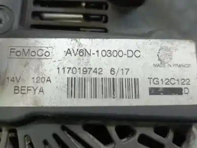 Pezzo di ricambio per auto di seconda mano alternatore per ford fiesta (ccn) 1.0 ecoboost cat riferimenti oem iam av6n10300dc  117019742